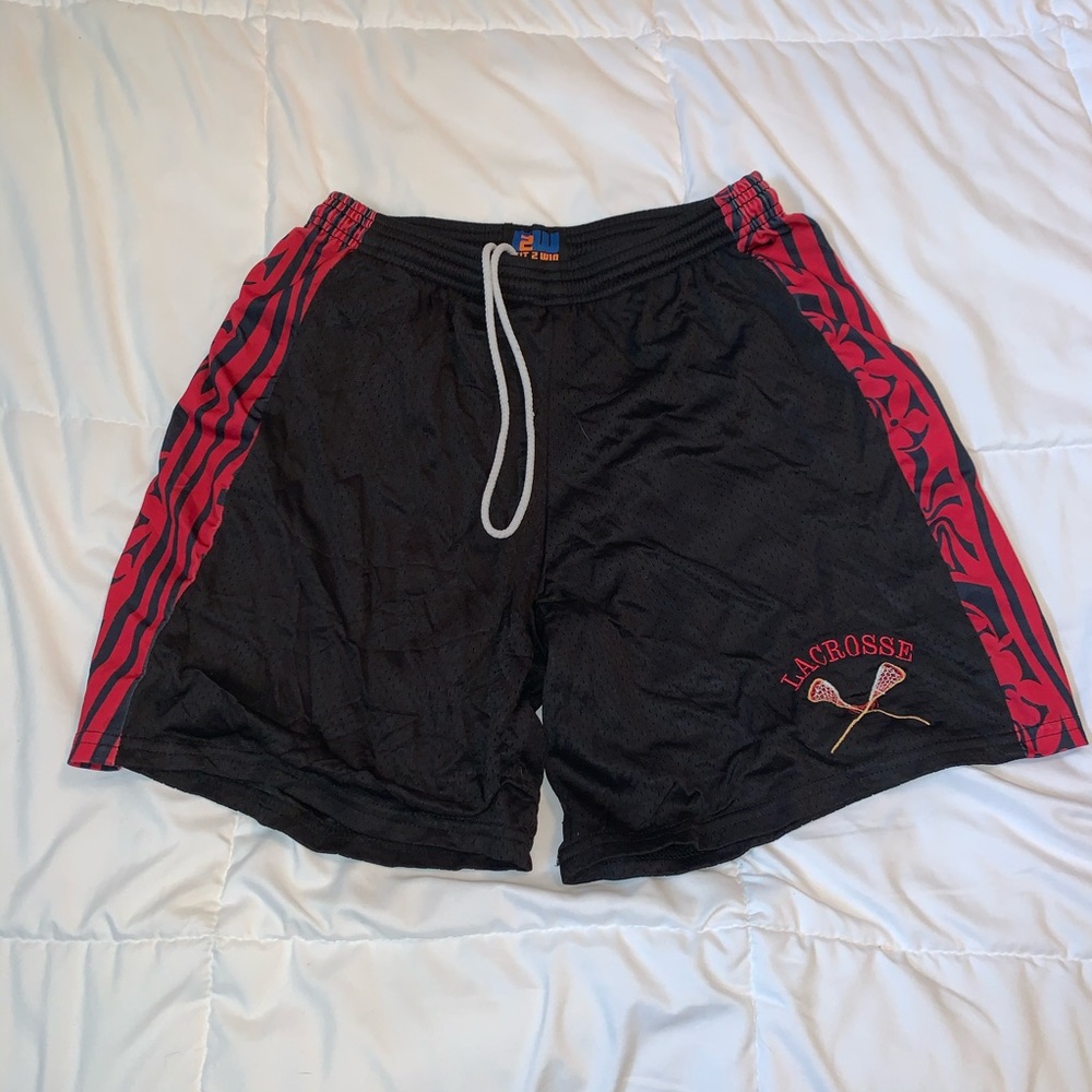Fit 2 Win Women’s Large Lacrosse Shorts Black/Red